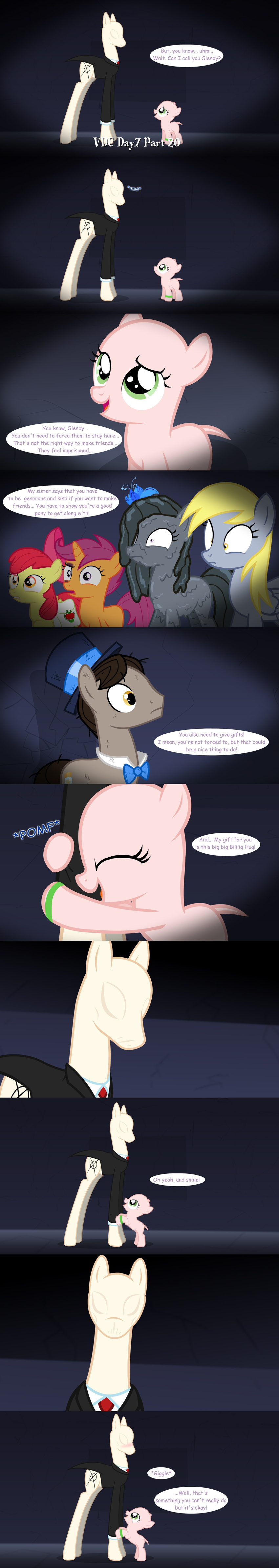 bald comic cute cutie_mark_crusaders_(mlp) derpy_hooves_(mlp) doctor_whooves_(mlp) equine female feral friendship_is_magic horn horse inkie_pie_(mlp) jananimations mammal mansion my_little_pony pegasus pony scootaloo_(mlp) shiner shocked slenderman smile sweetie_belle_(mlp) tumblr unicorn wings young