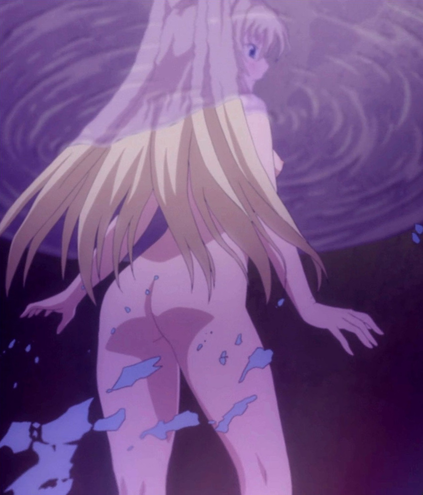 1girl airi_altinate ass back blonde_hair nude solo standing stitched yuusha_ni_narenakatta_ore_wa_shibushibu_shuushoku_wo_ketsui_shimashita.