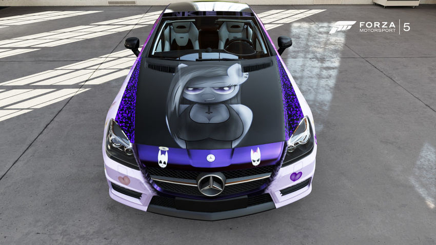 anthro car cleavage clothed clothing equine female forza_5 horse inkie_pie_(mlp) mammal mercedes-benz my_little_pony photo pony purple_eyes robert8164 solo