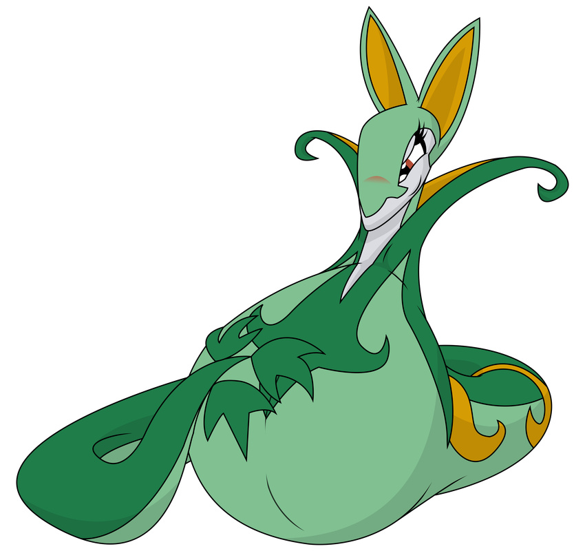 absurdly_absurd_res alpha_channel female feral green_skin hi_res nintendo pok&#233;mon pok&eacute;mon pregnant red_eyes reptile scalie serperior snake video_games xniclord789x