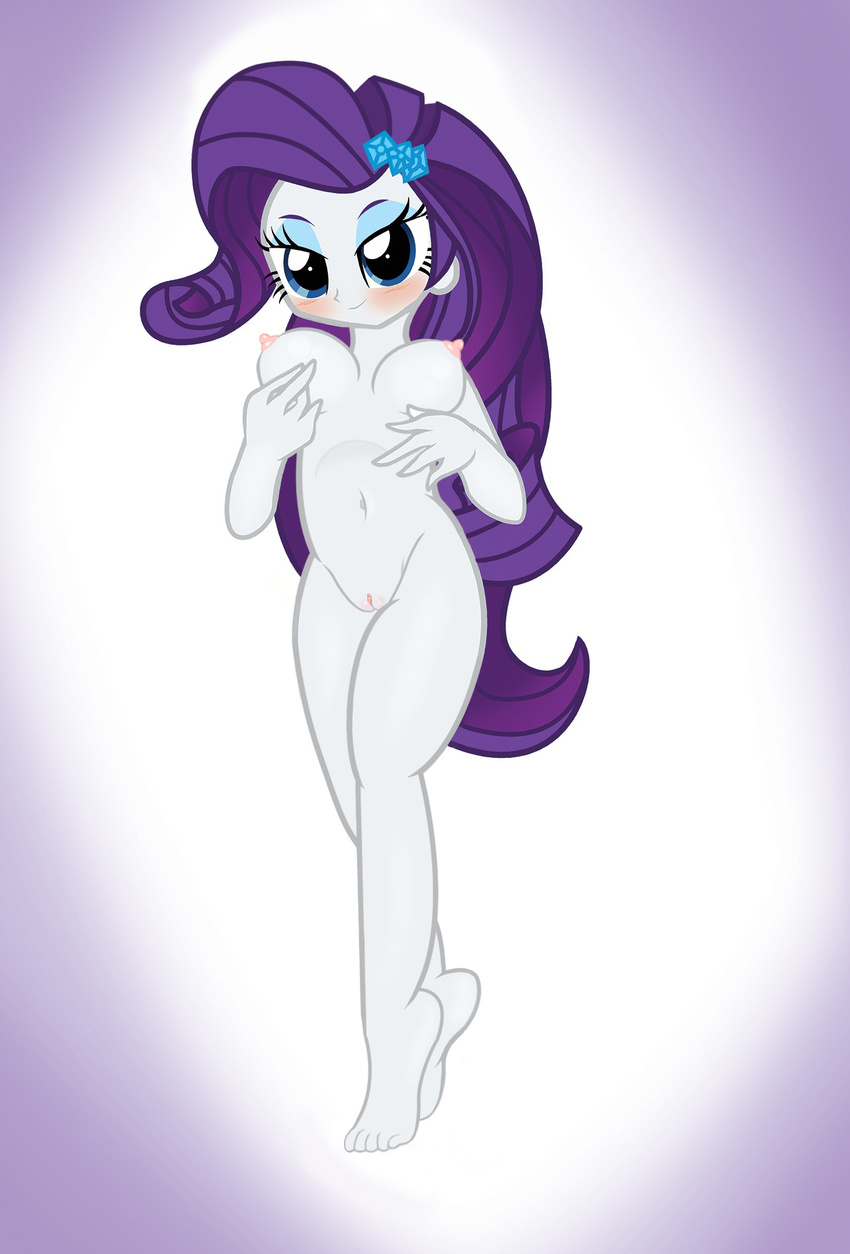 breasts datphotoshopdoeee! diamonds edit equestria_girls female hair hands human humanoid long_hair looking_at_viewer mammal my_little_pony pussy pyruvate rarity_(eg) simple solo white_skin
