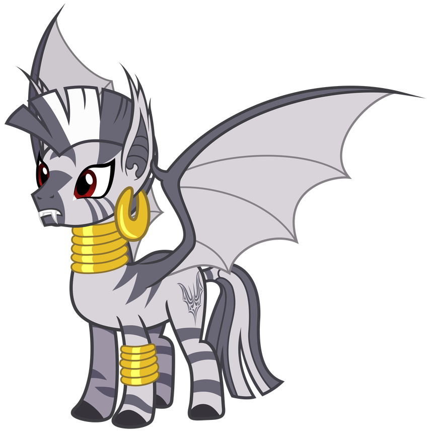 alpha_channel bat_wings cutie_mark equine fangs female feral friendship_is_magic hair hi_res magister39 mammal messy_hair my_little_pony plain_background red_eyes solo spread_wings stripes teeth transparent_background vampire wings zebra zecora_(mlp)