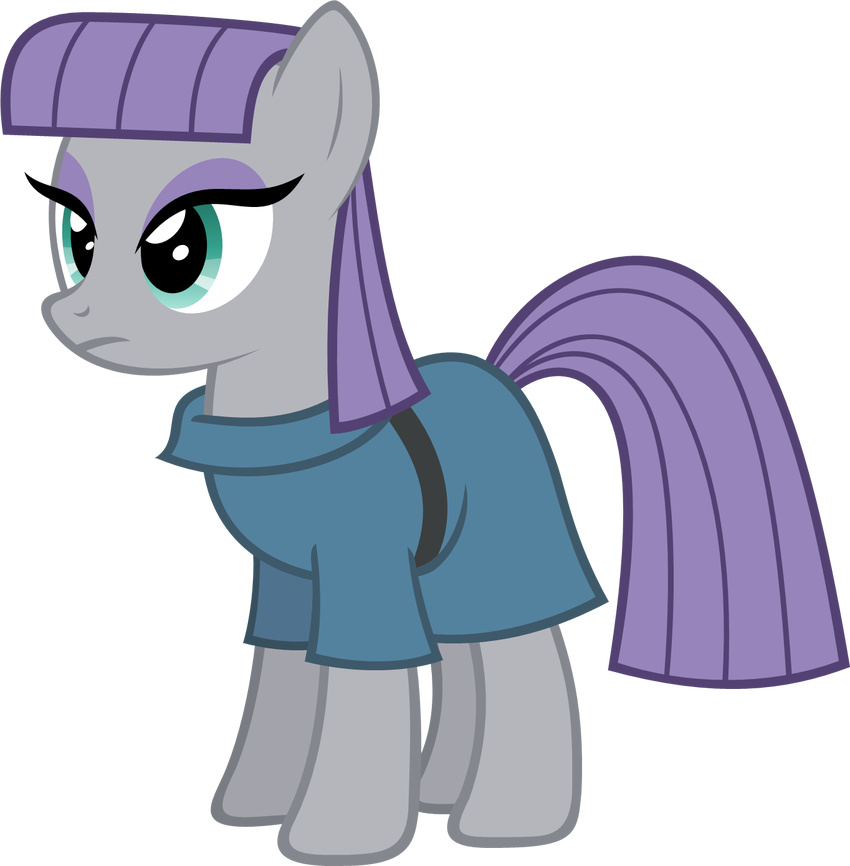 alpha_channel earth_pony equine female feral friendship_is_magic fur grey_fur hair horse mammal maud_pie_(mlp) my_little_pony plain_background pony purple_hair solo transparent_background zacatron94