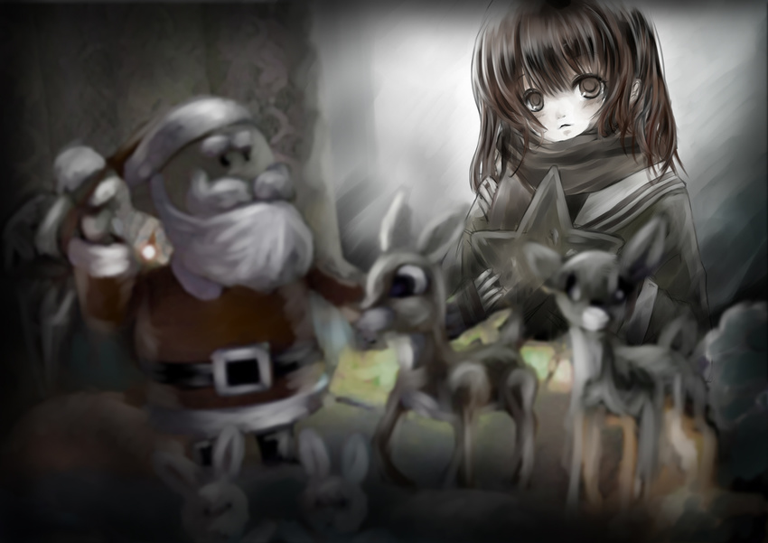 air_0 bad_id bad_pixiv_id bunny christmas clannad ibuki_fuuko photo_(object) reindeer santa_claus starfish