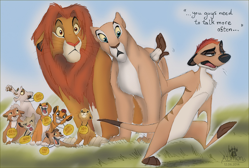 atimon cub disney feline group humor kiara kion kopa lion mammal meerkat naka nala simba the_lion_guard the_lion_king timon young