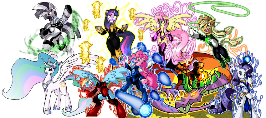 applejack_(mlp) cynos-zilla dragon equine female fluttershy_(mlp) friendship_is_magic green_lantern hi_res horn horse male mammal my_little_pony pegasus pinkie_pie_(mlp) pony princess_celestia_(mlp) rainbow_dash_(mlp) rarity_(mlp) ring smartypants_(mlp) smile spike_(mlp) twilight_sparkle_(mlp) unicorn vector winged_unicorn wings zebra zecora_(mlp)