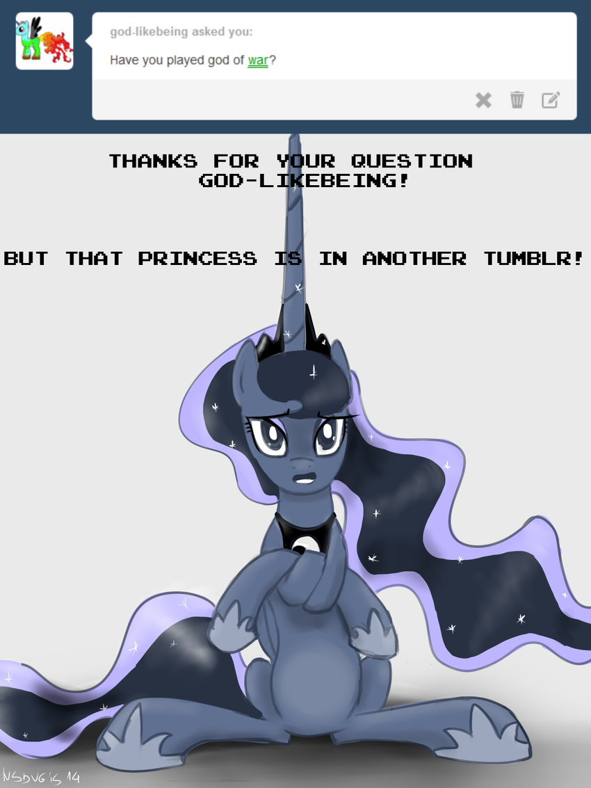 english_text equine feral friendship_is_magic hair horn long_hair looking_at_viewer mammal my_little_pony nadvgia princess princess_luna_(mlp) royalty solo text tumblr