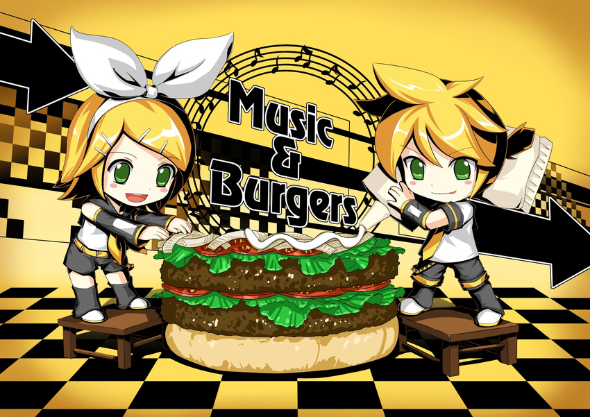 chibi crazypen food kagamine_len kagamine_rin vocaloid