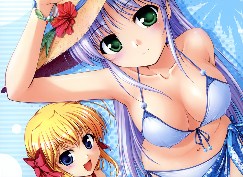 bekkankou bikini breasts cleavage feena_fam_earthlight fortune_arterial hat swimsuit