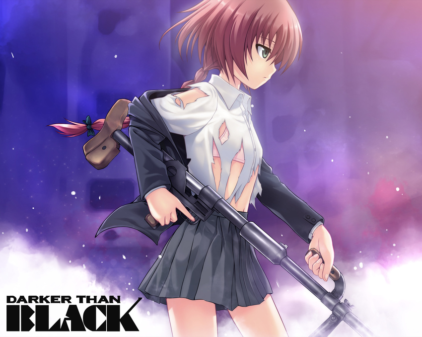 darker_than_black gun suou_pavlichenko torn_clothes weapon