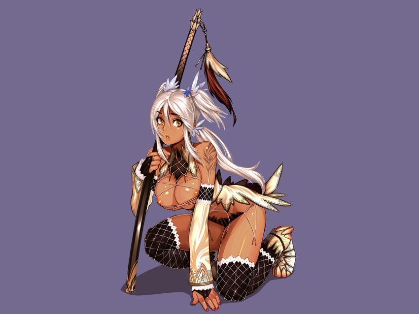 breasts katana real_xxiii sword weapon white_hair