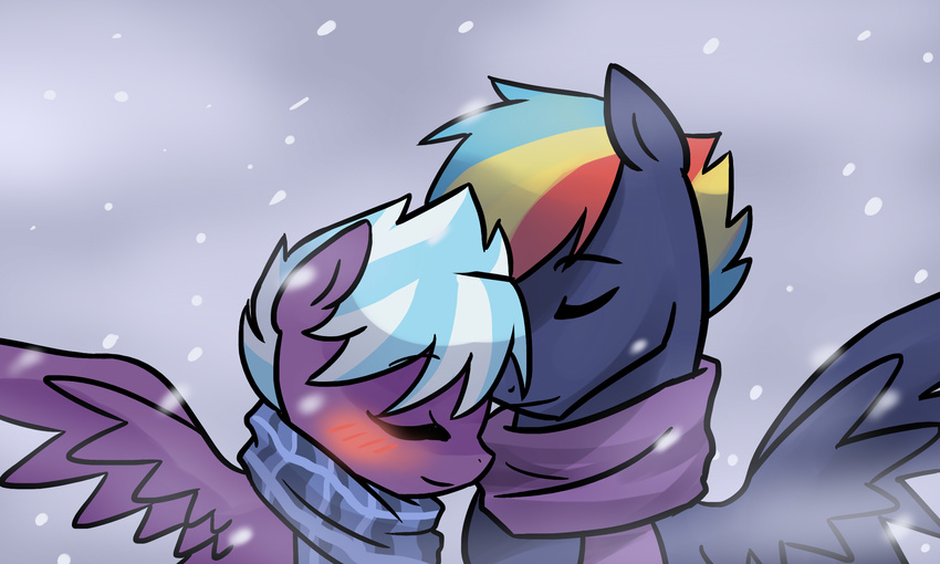 cutie_mark equine female friendship_is_magic hair horse kilala97 male mammal my_little_pony original_character pegasus pony prism_bolt scarf smile two_tone_hair wings