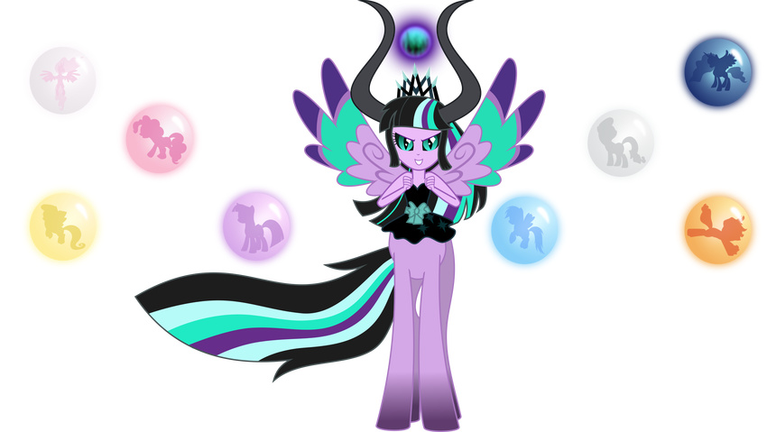 corruption dashiemlpfim demon dress equestria_girls equine evil female horn human mammal my_little_pony orbs smile taur twilight_sparkle_(eg) vector wings