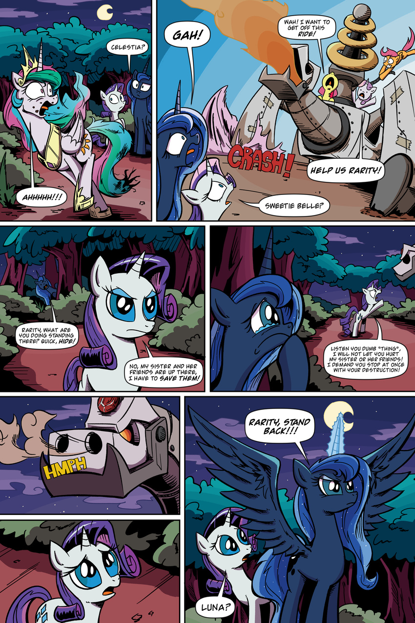 comic dialog english_text equine female feral friendship_is_magic horn horse lovelyneckbeard mammal my_little_pony night pegasus pony princess_celestia_(mlp) princess_luna_(mlp) rarity_(mlp) scootaloo_(mlp) sweetie_belle_(mlp) text unicorn winged_unicorn wings