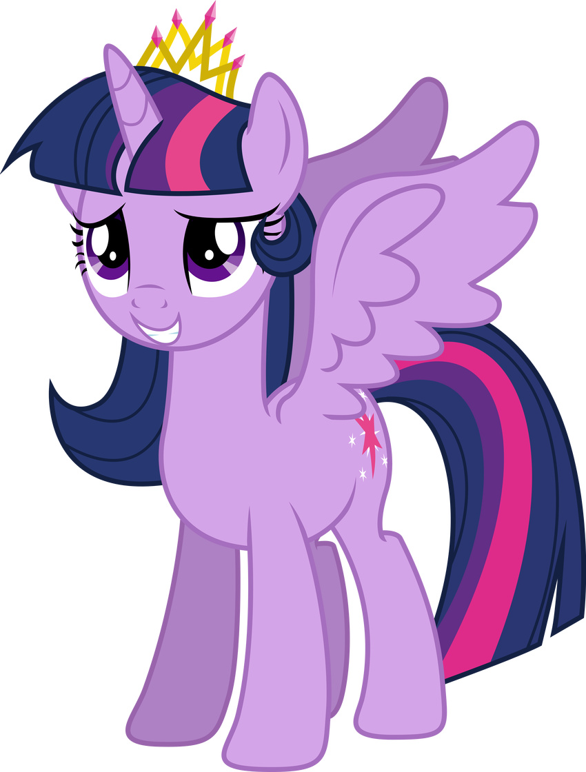 absurd_res alpha_channel equine female feral friendship_is_magic hi_res horn horse mammal my_little_pony pony smile solo theshadowstone twilight_sparkle_(mlp) winged_unicorn wings