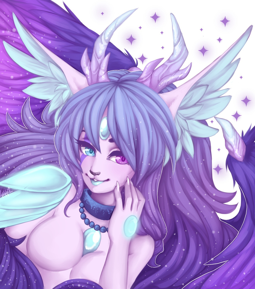 ashleyzombie celestials crystals dragon eishe eix eixy furdrake headshot heterochromia smile wings