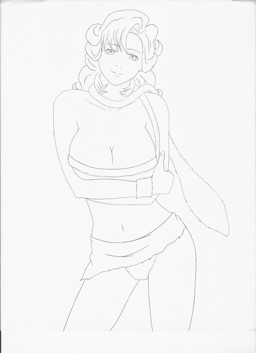 ayla breasts chrono_trigger cleavage solo work_in_progress