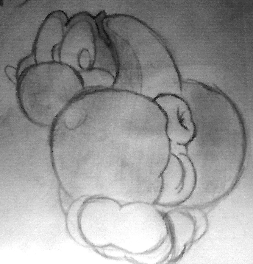 anus dinosaur female mario_bros monochrome mooning nintendo puffy_anus pussy scalie sketch tko-san tongue video_games yoshi