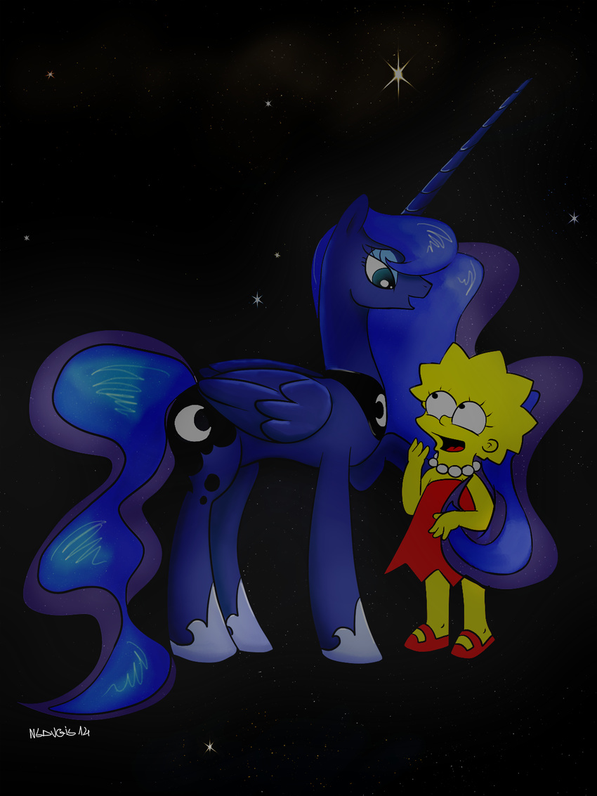 lisa luna my_little_pony nadvgia princess royalty simpson the the_simpsons