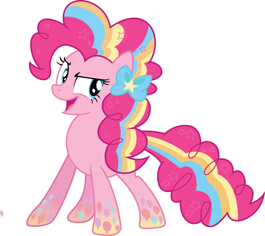 2014 absurd_res alpha_channel blue_eyes earth_pony equine female feral friendship_is_magic hair hi_res horse mammal multi-colored_hair my_little_pony pinkie_pie_(mlp) pony smile solo theshadowstone