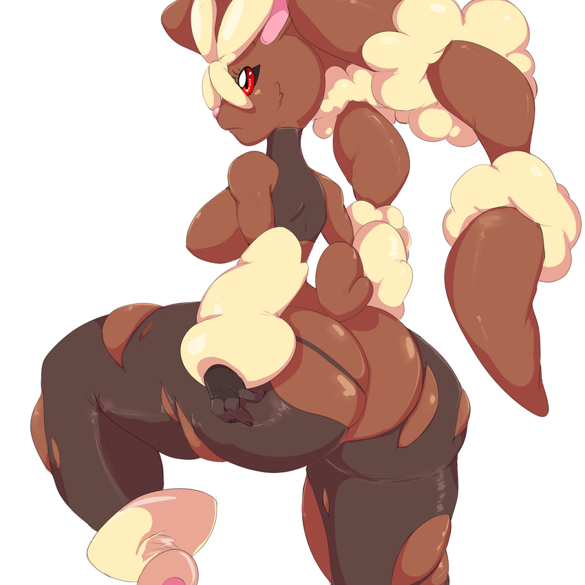 anthro back_turned big_butt breasts butt female huge_butt lopunny mega_evolution mega_lopunny nintendo pok&eacute;mon solo thick_thighs video_games wide_hips ylwkirby