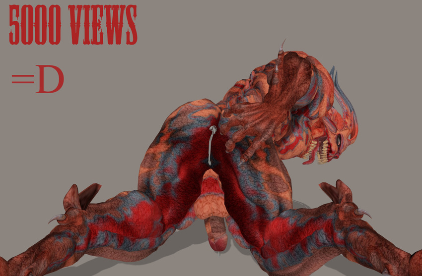 2011 after_sex all_fours alpha_(demon) anthro anus backsack balls butt cum cum_drip cum_in_ass cum_inside demon dripping gay looking_back male penis presenting presenting_hindquarters reaver2kl4u solo spreading tongue tongue_out