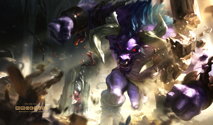 abs alistar big_penis bovine humanoid_penis league_of_legends male mammal mmoboys_(artist) muscles penis solo vein veiny_penis video_games