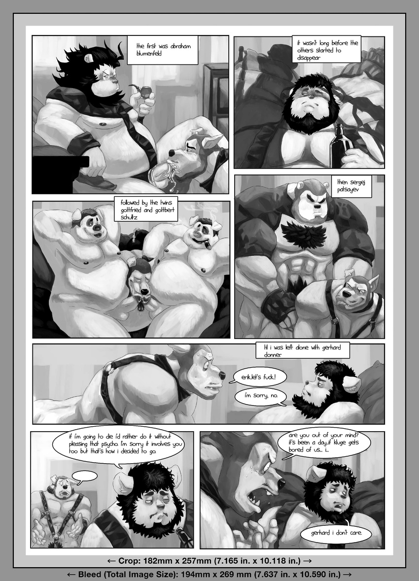 anal blazingcheecks canine comic dog english_text feline fellatio gay lion male mammal mouse obese oral overweight pig porcine rodent sex sibling text twins