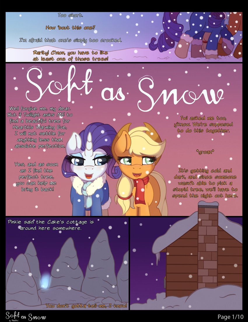 2014 applejack_(mlp) christmas comic dialogue digital_media_(artwork) duo earth_pony english_text equine female feral friendship_is_magic holidays horn horse mammal my_little_pony pony rarity_(mlp) ratofdrawn text unicorn