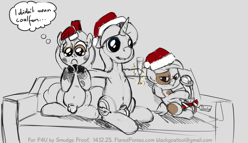 christmas coal cub fan_character friendship_is_magic gay group holidays hyper male my_little_pony pipsqueak_(mlp) sketch smudge_proof thunder_ring young