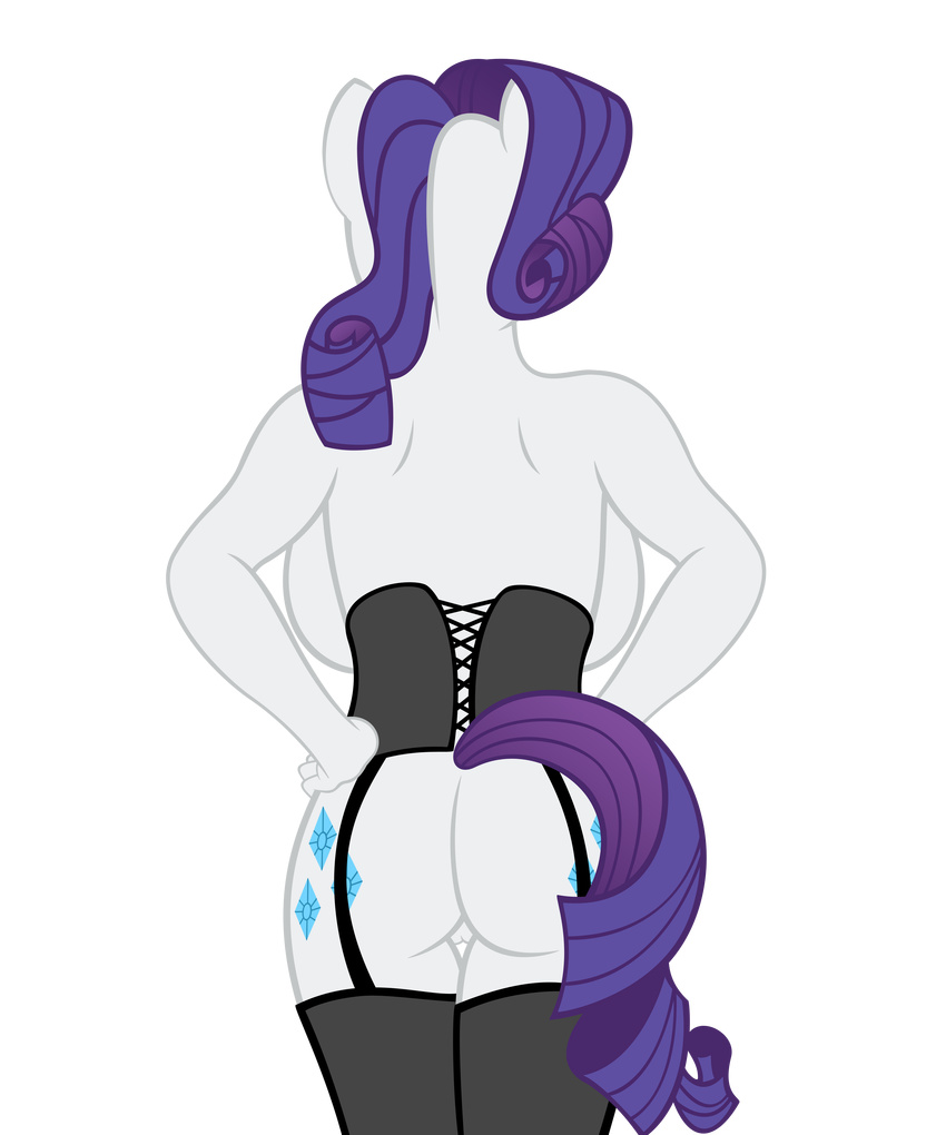 2014 absurd_res alpha_channel anthro big_breasts breasts butt clothed clothing equine female friendship_is_magic hi_res horn horse huge_breasts mammal my_little_pony pussy rarity_(mlp) skimpy sofunnyguy solo unicorn