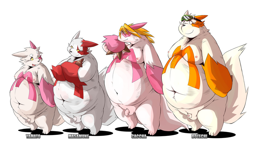 balls chibineco flaccid group male nintendo obese overweight penis pok&eacute;mon video_games zangoose