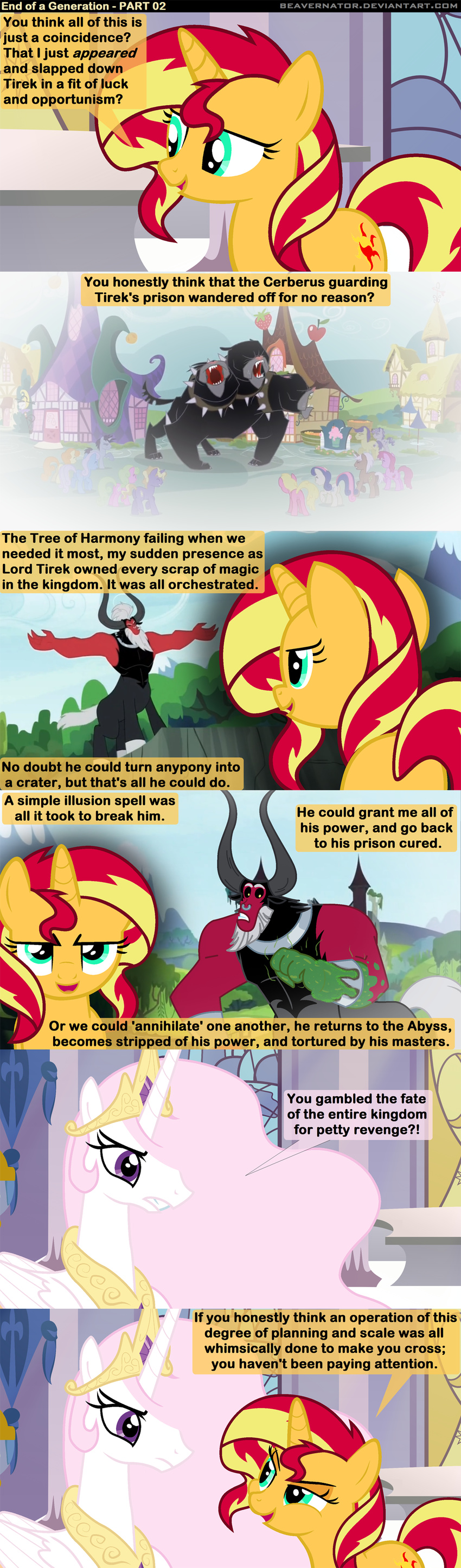 2014 beavernator berry_punch_(mlp) bonbon_(mlp) centaur cerberus cerberus_(mlp) comic dialogue earth_pony english_text equestria_girls equine fan_character female feral friendship_is_magic horn horse human mammal my_little_pony pony princess_celestia_(mlp) princess_molestia sunset_shimmer_(eg) taur text tirek_(mlp) unicorn winged_unicorn wings