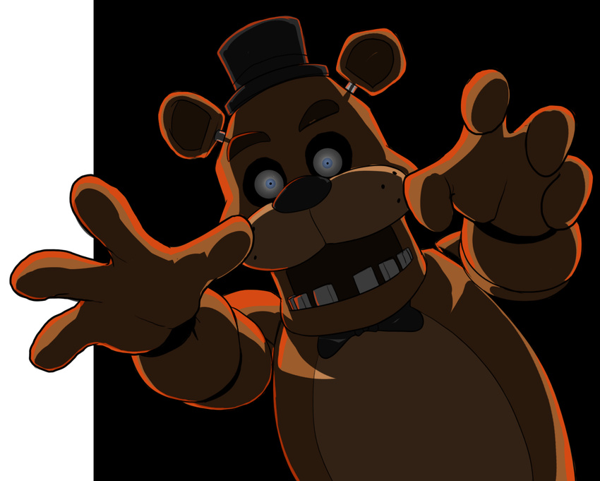 2014 animatronic bear creepy five_nights_at_freddy's freddy_(fnaf) looking_at_viewer machine male mammal mechanical mickeymonster robot solo