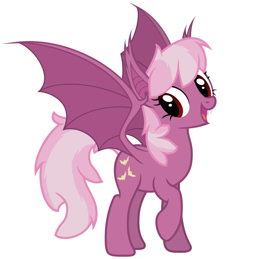 2014 absurd_res alpha_channel bat_pony cheerilee_(mlp) equine female feral friendship_is_magic hi_res horse looking_at_viewer magister39 mammal my_little_pony smile solo