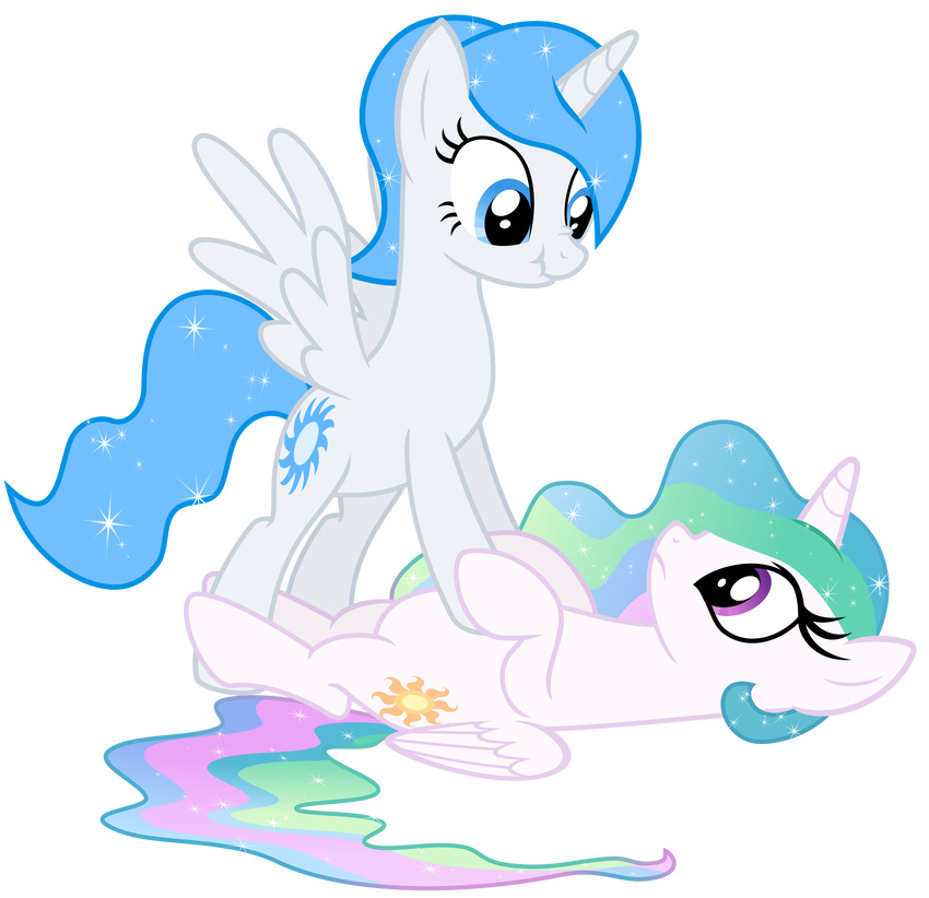 2015 absurd_res alpha_channel cute equine fan_character female feral friendship_is_magic hi_res horn magister39 mammal my_little_pony princess_celestia_(mlp) winged_unicorn wings