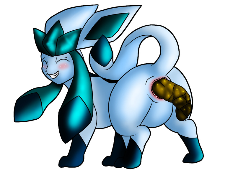 eeveelution feces feral glaceon nintendo pok&eacute;mon scat video_games