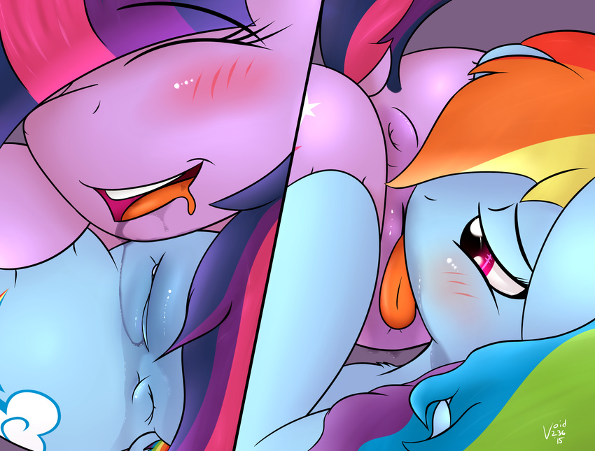 69 2015 anus cunnilingus equine female female/female feral friendship_is_magic horn mammal my_little_pony oral pegasus pussy rainbow_dash_(mlp) sex twilight_sparkle_(mlp) unicorn vaginal void236 wings