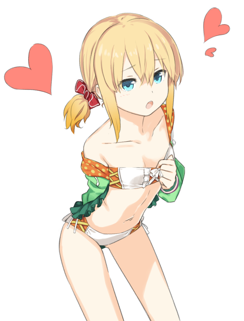 bikini blonde_hair blue_eyes edna_(tales) flat_chest highres matsuike open_mouth short_hair side_ponytail solo swimsuit tales_of_(series) tales_of_zestiria transparent_background