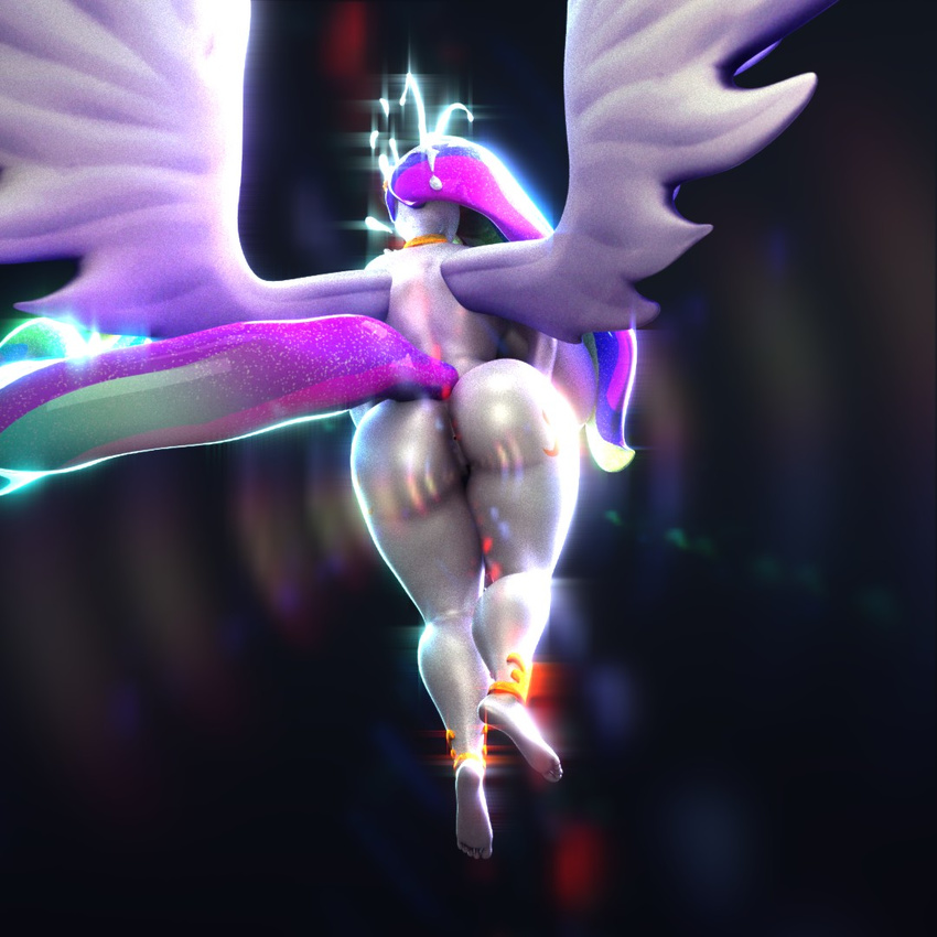 2015 3d anthro anus big_butt butt cum equine female friendship_is_magic horn huge_butt mammal my_little_pony ponanstuff princess_celestia_(mlp) winged_unicorn wings