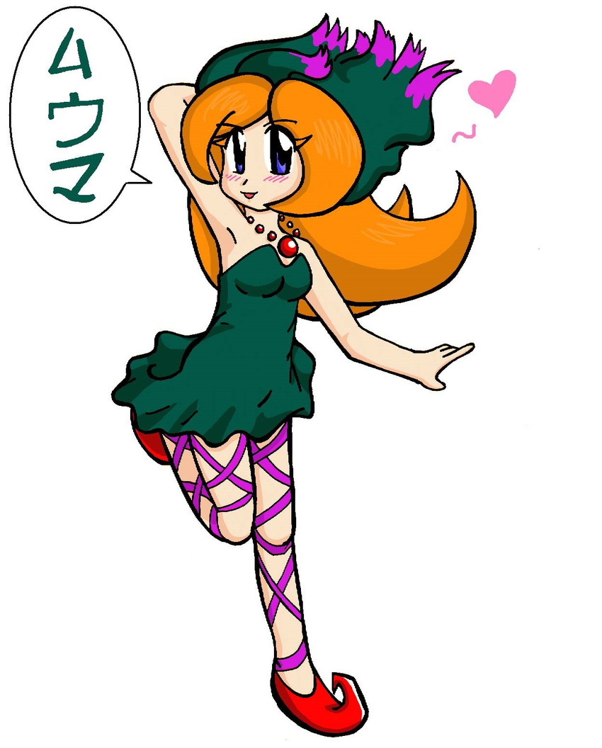 blue_eyes cosplay mona mona_(warioware) nintendo orange_hair pokemon wario_ware warioware