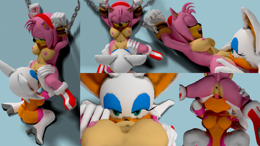 2015 amy_rose anthro bacn bat bdsm bondage bound breasts butt cgi cunnilingus female female/female forced hedgehog licking mammal nipples nude oral rape rouge_the_bat sex sonic_(series) tongue tongue_out vaginal