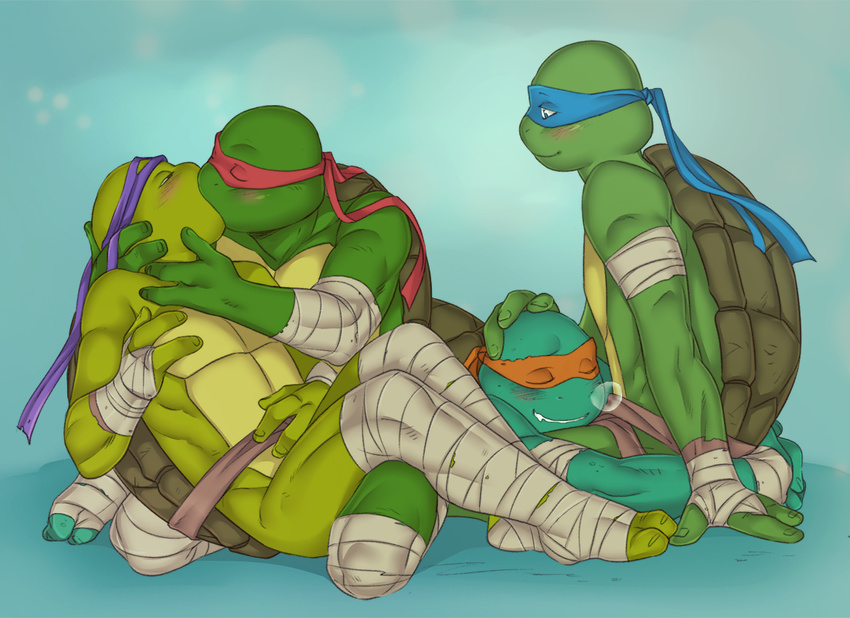 anthro brothers crylin donatello_(tmnt) incest kissing leonardo_(tmnt) male male/male michelangelo_(tmnt) raphael_(tmnt) reptile scalie sibling teenage_mutant_ninja_turtles turtle