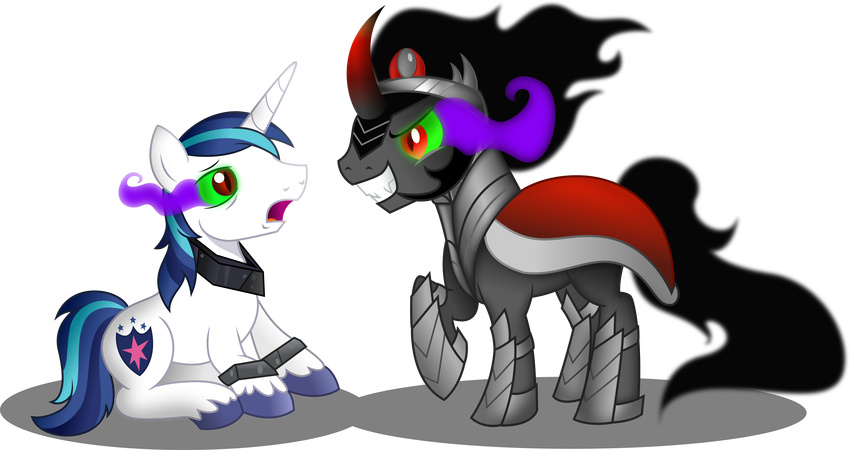 2015 absurd_res alpha_channel duo equine feral friendship_is_magic hi_res horn king_sombra_(mlp) male mammal my_little_pony shining_armor_(mlp) theshadowstone unicorn