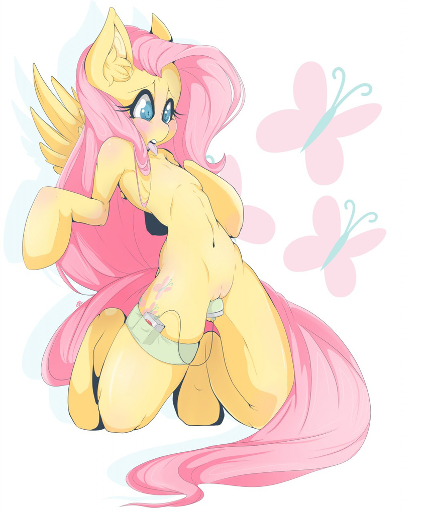 anthro blue_eyes blush cutie_mark equine female fluttershy_(mlp) friendship_is_magic hair mammal my_little_pony open_mouth pegasus penetration pink_hair r00en sex_toy solo tongue tongue_out vaginal vaginal_penetration vibrator wings