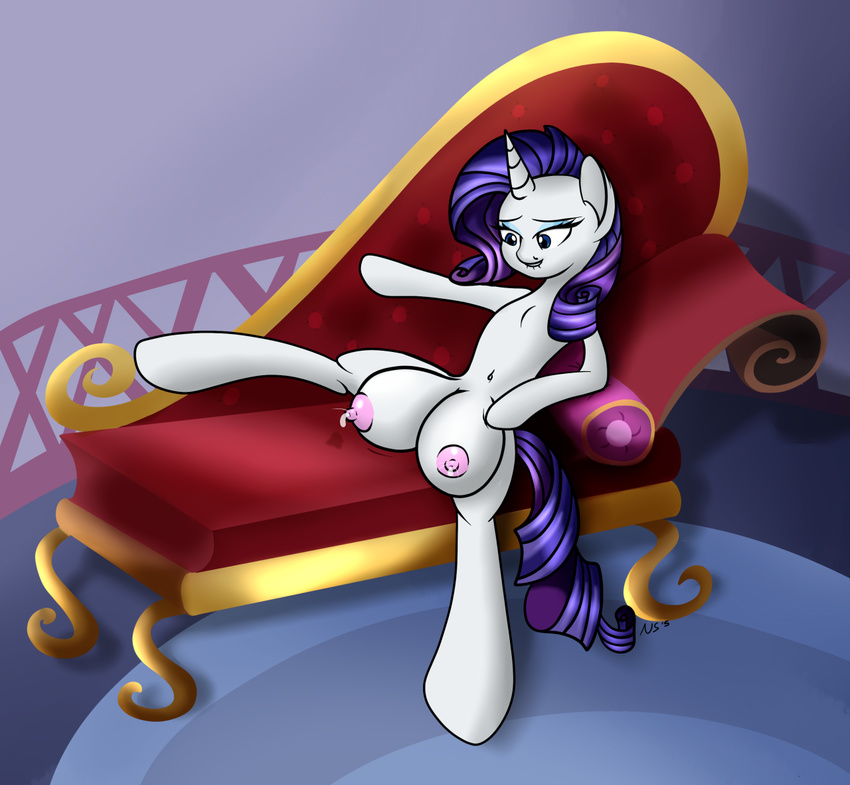2015 areola equine erect_nipples female feral friendship_is_magic horn lactating mammal milk my_little_pony nipples rarity_(mlp) solo teats unicorn unknown_artist