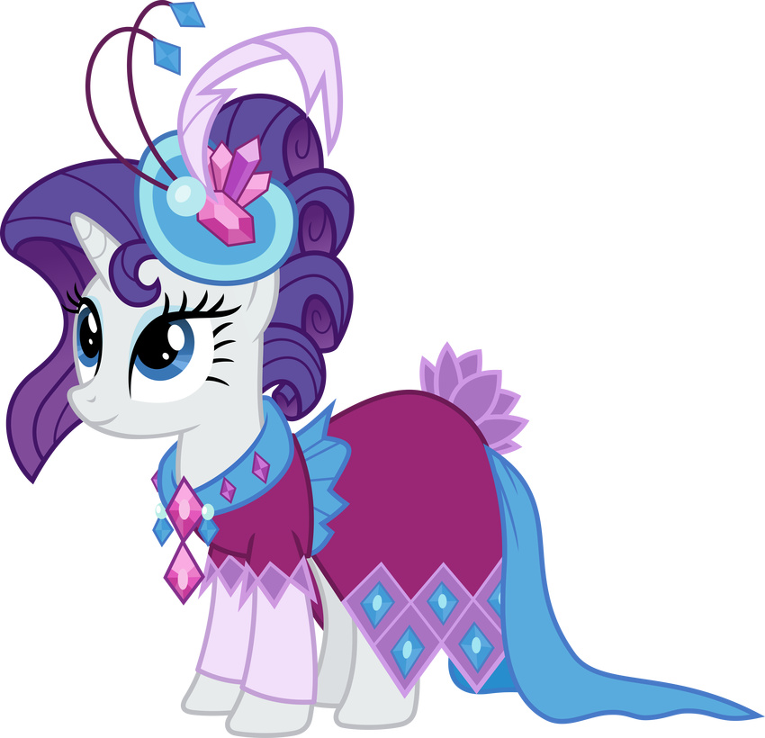 2015 absurd_res alpha_channel clothing dress equine female feral friendship_is_magic hi_res horn magister39 mammal my_little_pony rarity_(mlp) solo unicorn