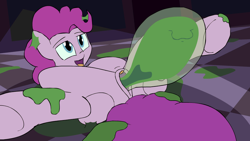 2015 abdominal_bulge animated anus equine female feral friendship_is_magic goo hair horse kanashiipanda mammal messy my_little_pony open_mouth penetration pink_hair pinkie_pie_(mlp) pony pussy sex slime solo the_smooze_(mlp) tongue tongue_out unbirthing vaginal vaginal_penetration vore