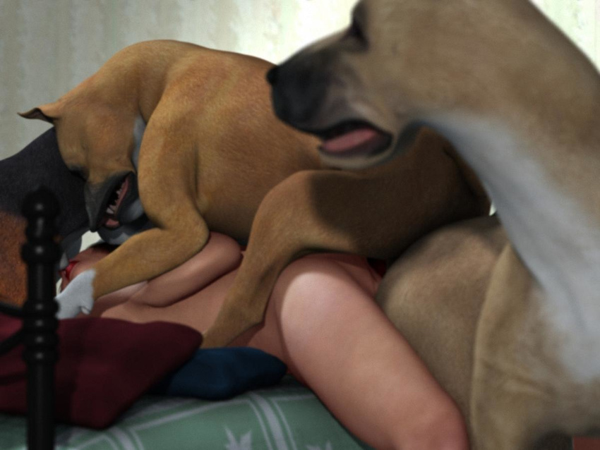 3d bed bestiality big_breasts boxer breasts canine canis3 dog feral forced great_dane human interspecies knotting mammal oral penetration pussy rape sex
