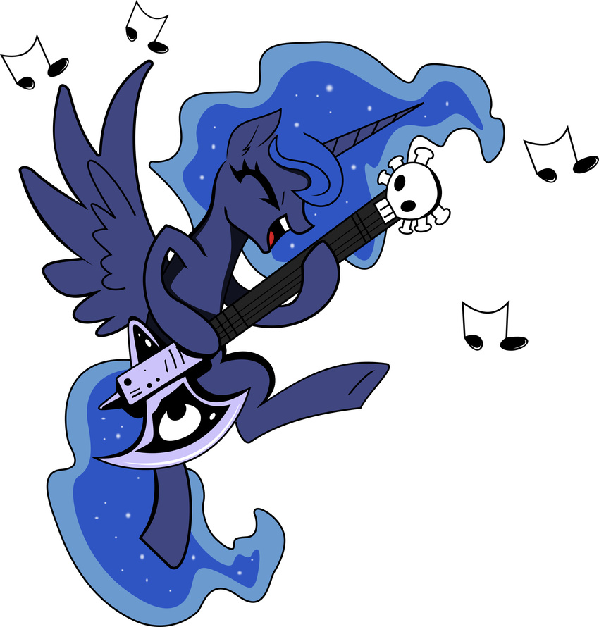 absurd_res alpha_channel brunursus equine female feral friendship_is_magic hi_res horn mammal my_little_pony princess_luna_(mlp) solo winged_unicorn wings